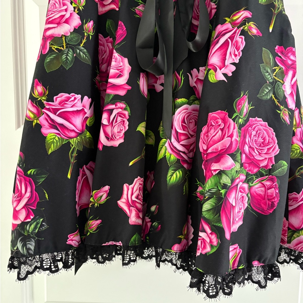 Sugar Thrillz Black & Pink Floral Mini Dress - Picture 15 of 15